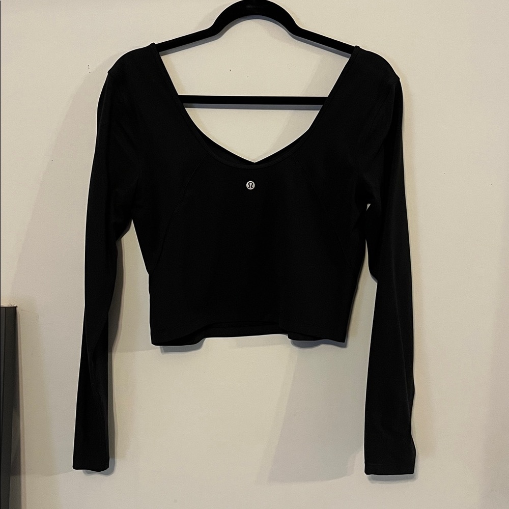 Lululemon Black V-Neck crop top
